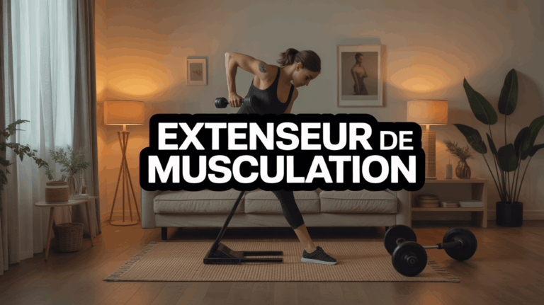 Personne utilisant un extenseur de musculation à domicile