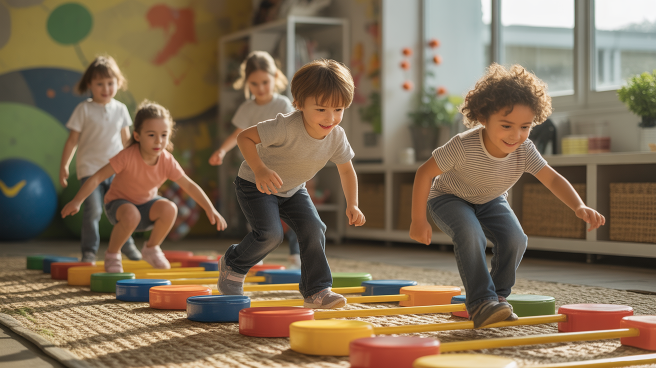 Enfants parcours agilite motricite musculation