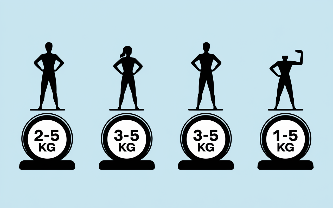 Tableau balances avec chiffres perte kilos phase attaque