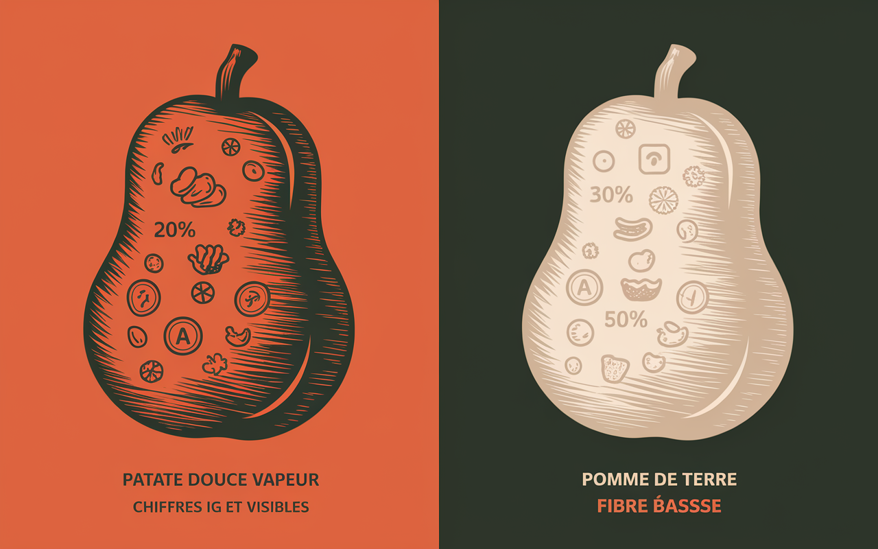 tableau ig fibres vitamine a patate douce pomme de terre