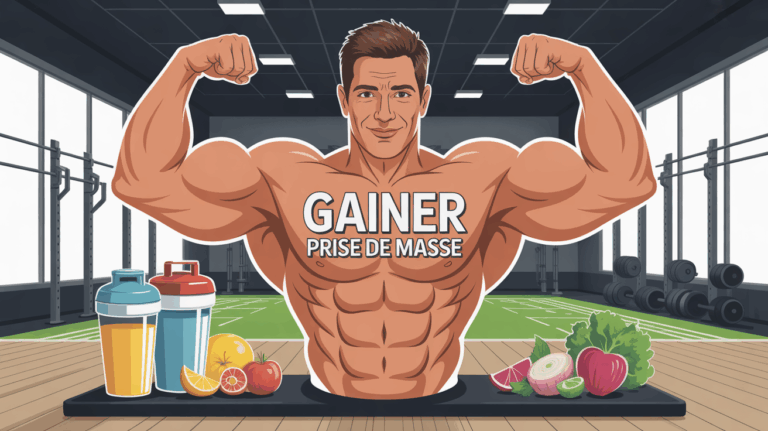 Balance musculaire avec shakers gainer prise de masse