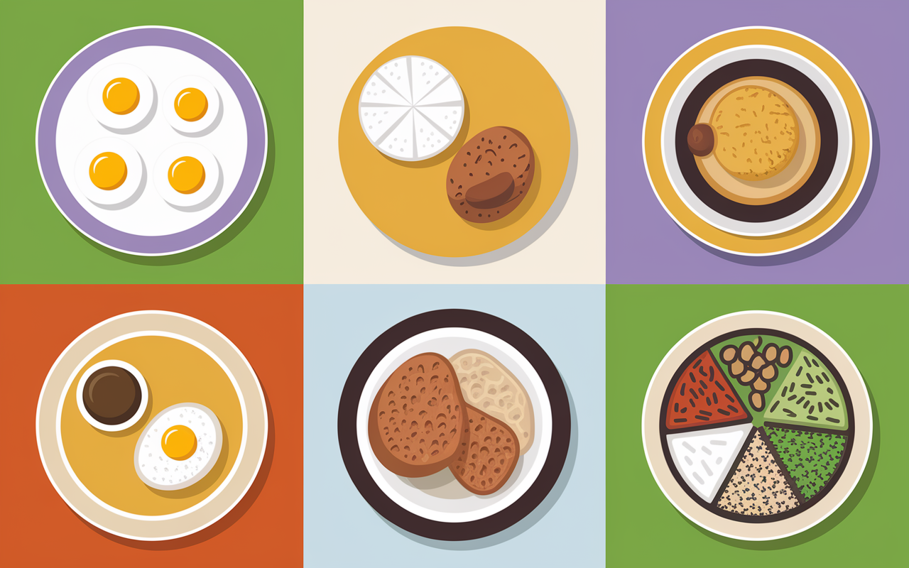 assiettes types musculation proteines