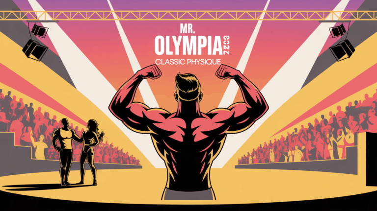 Podium Mr Olympia 2024 Classic Physique illustration moderne