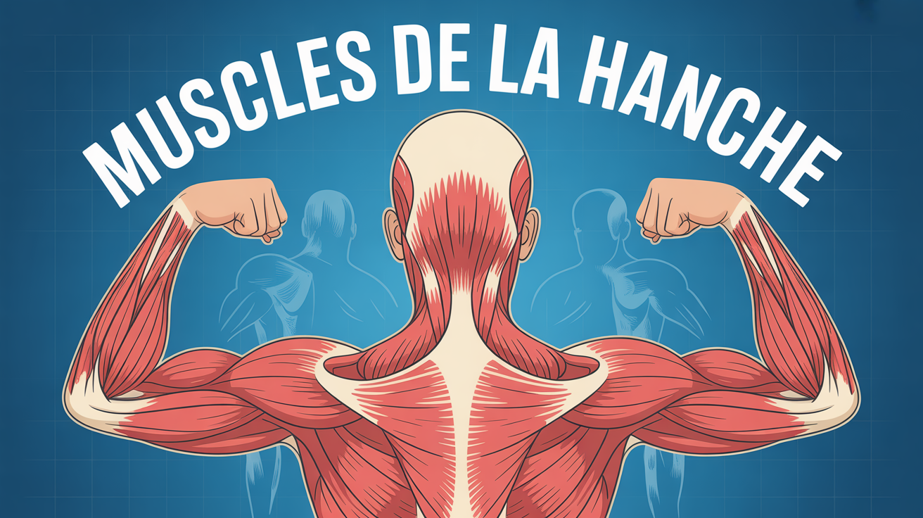 Schéma hanche humaine muscles vue de côté