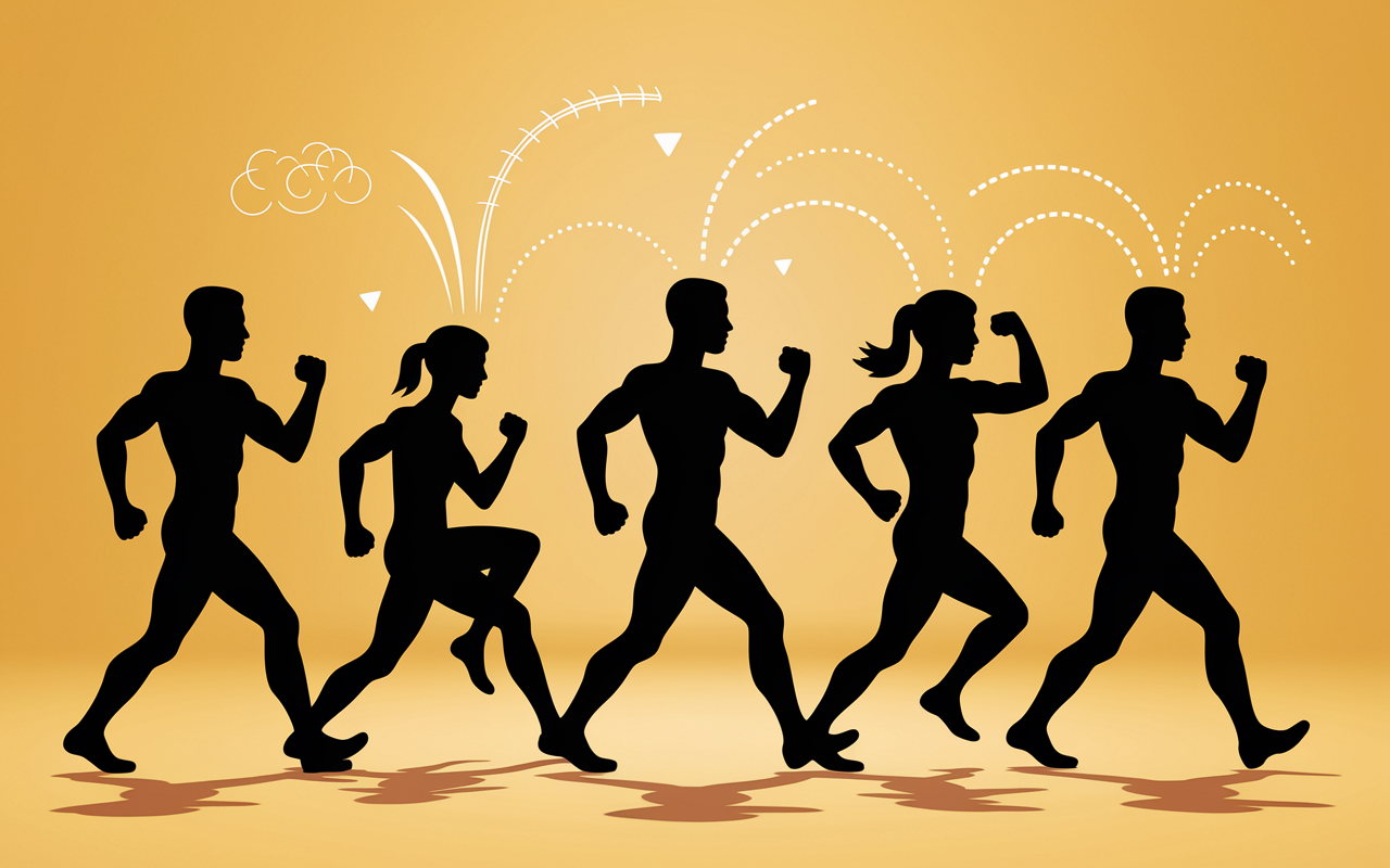 Personnages gestes muscles hanche surbrillance