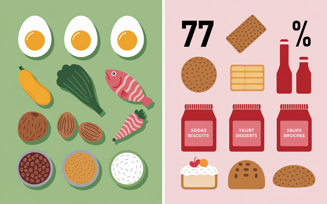 Tableau aliments permis et interdits no sugar challenge