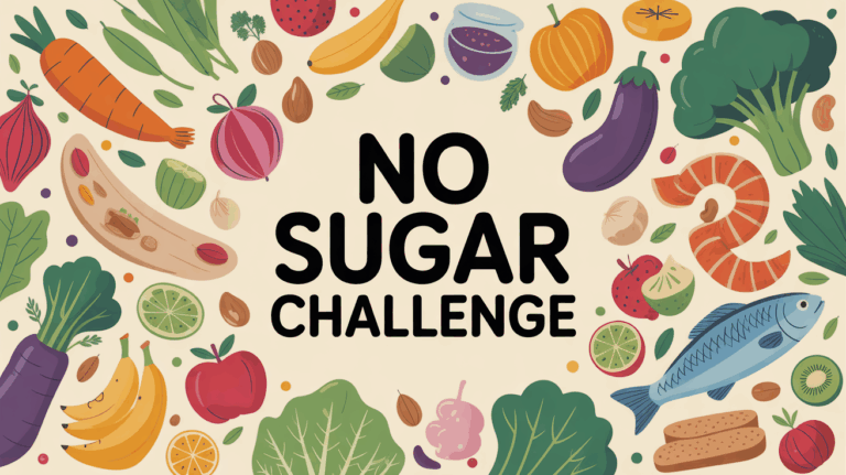 Assiette colorée aliments sains pour No Sugar Challenge