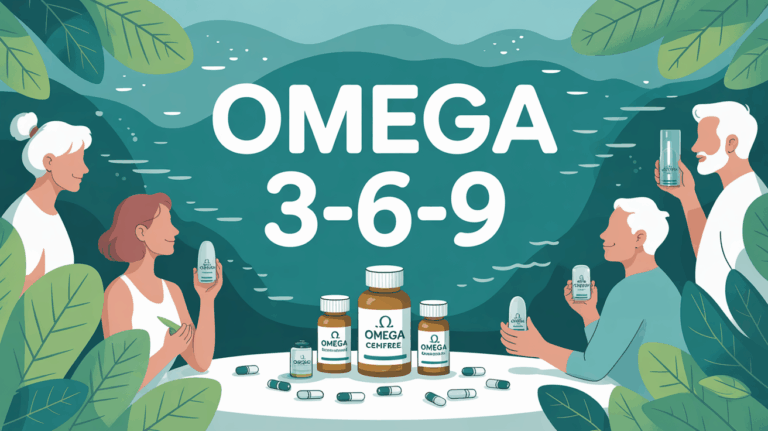 scène oméga 3-6-9 adulte senior santé bien-être