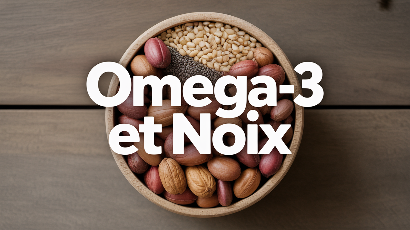 bol mix noix omega-3 dessus table