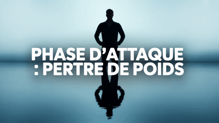 Pese-personne stylisé et silhouette, phase d'attaque perte de poids