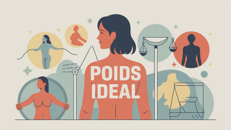Illustration silhouette et outils poids ideal