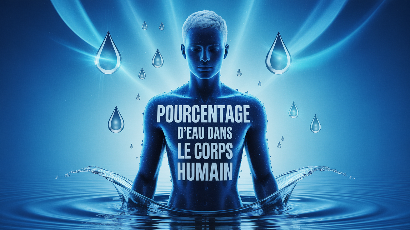 silhouette translucide montrant le pourcentage d eau dans le corps humain