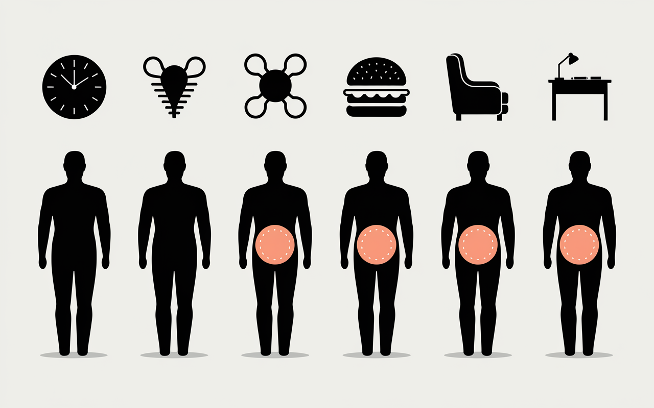 Diagramme graisse abdominale homme cause