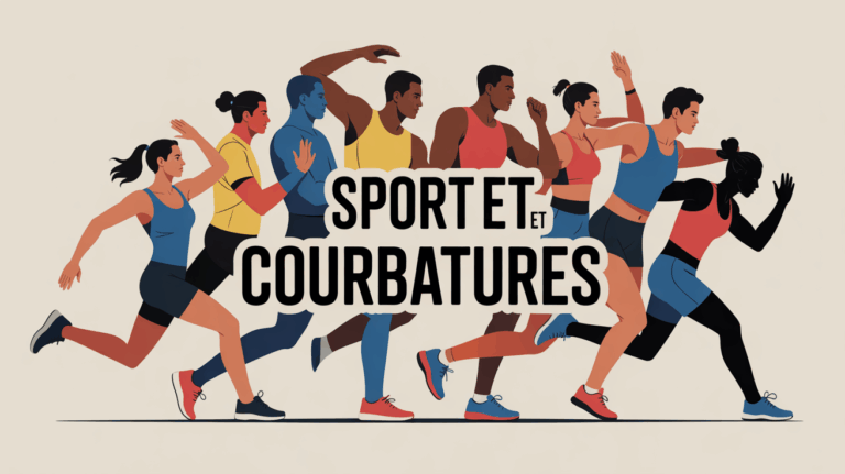 Silhouettes sportives sur fond épuré sport et courbatures