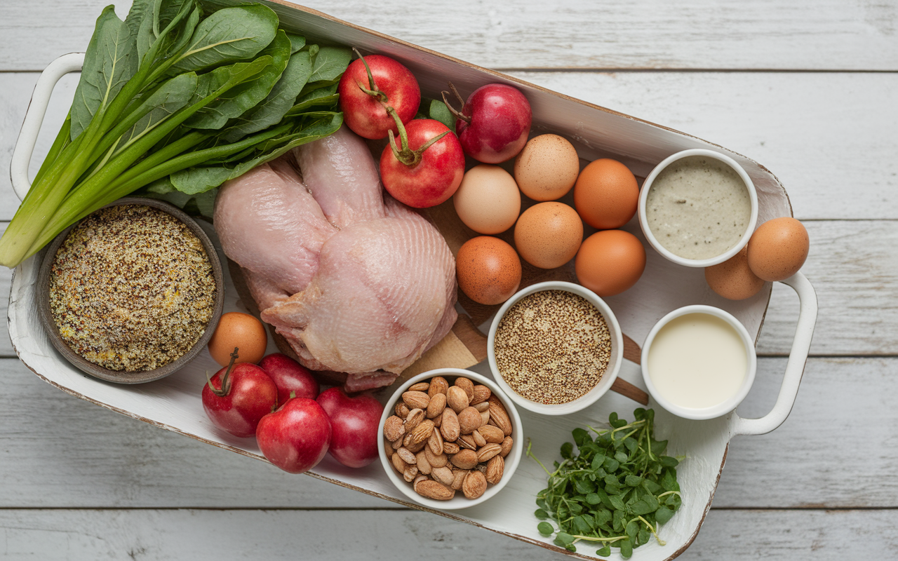 Sélection aliments pour maigrir des cuisses vue du dessus