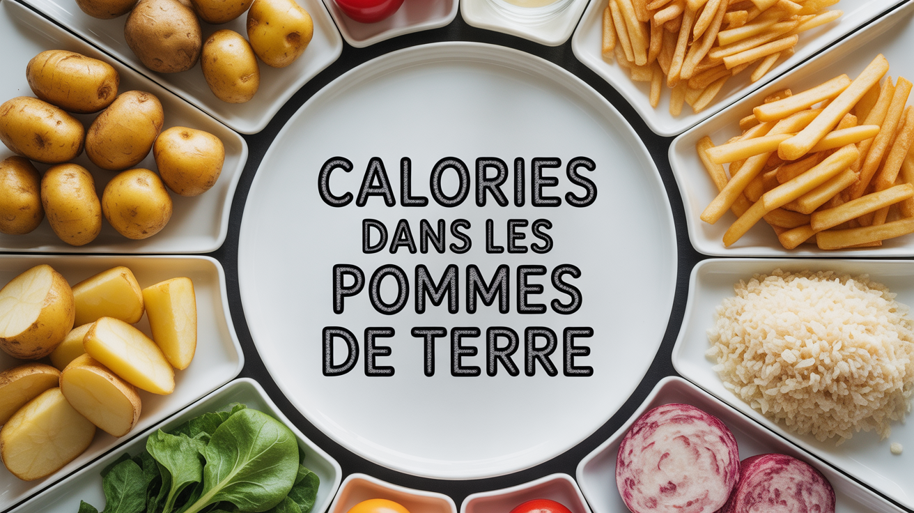 Assiette divisée montrant calories pommes de terre
