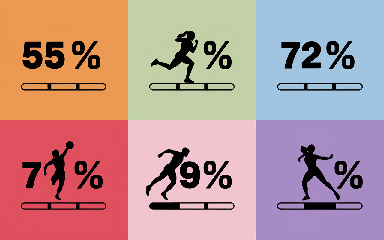 Tableau zones de frequence cardiaque avec pourcentages et sportifs