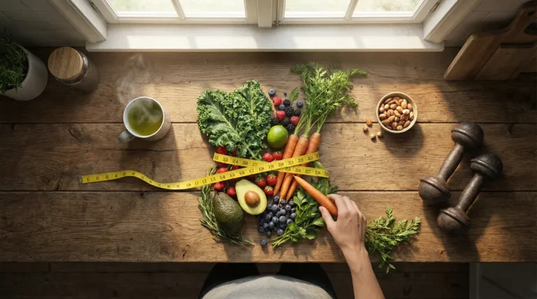 Vue dessus brûleurs de graisse naturels sport et abdomen