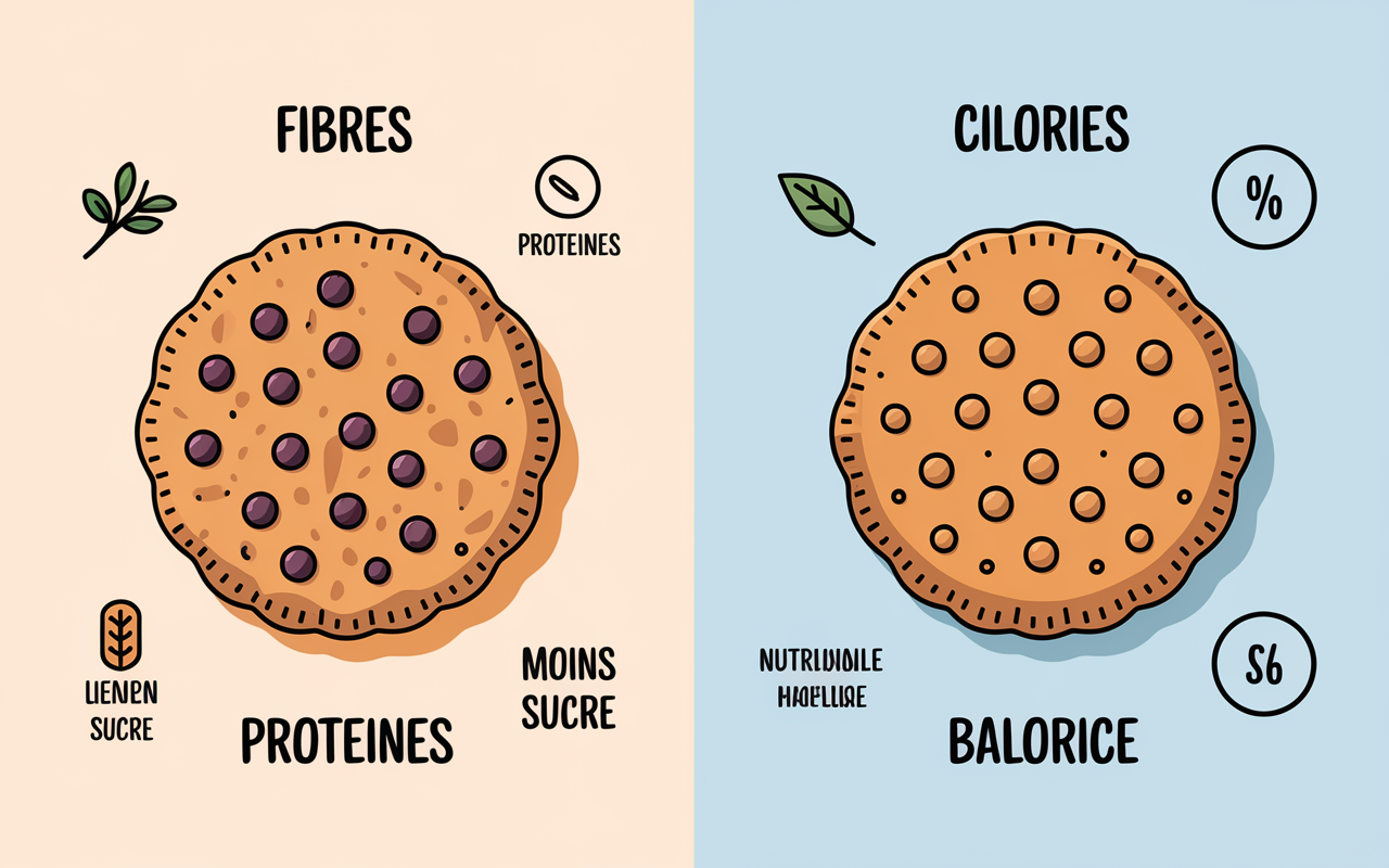 Comparatif cookies healthy avantages santé nutrition par rapport biscuit