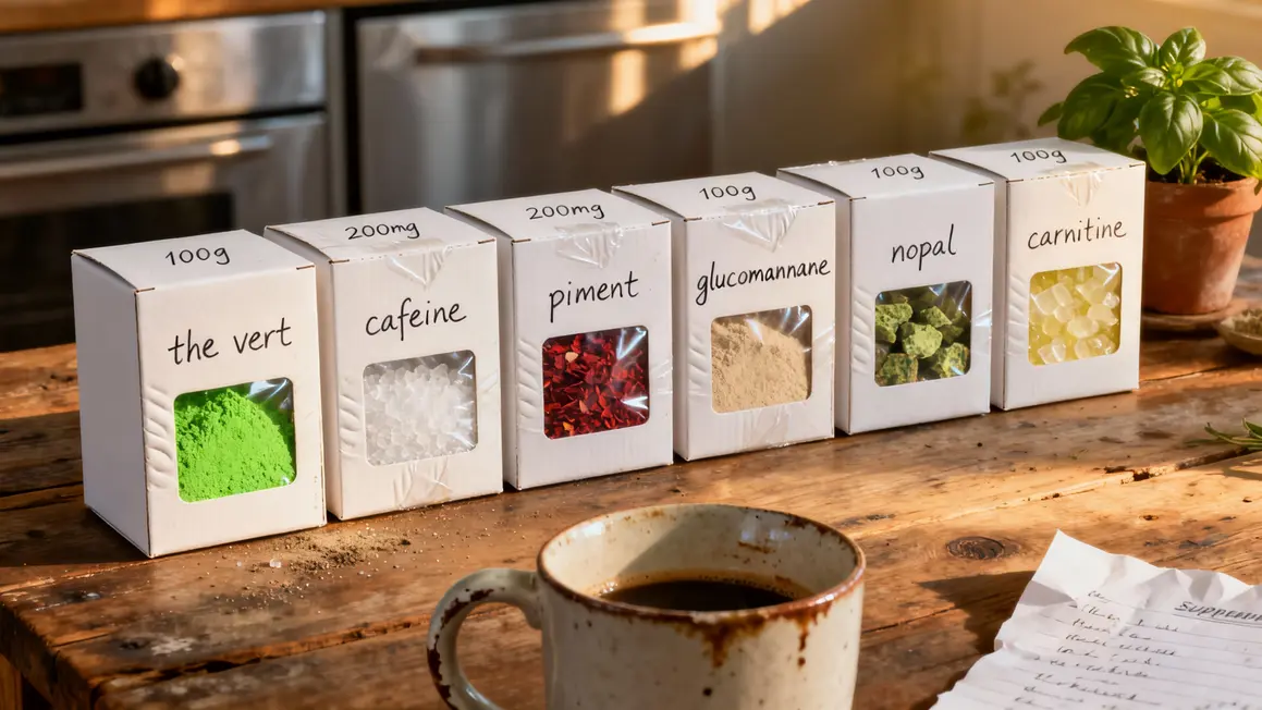 boites de compléments naturels coupe-faim bruleur de graisse avec dosages