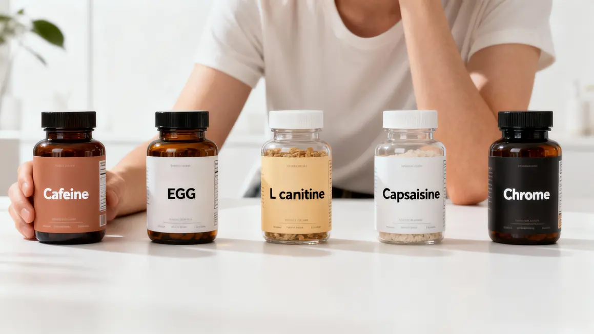 Flacons ingrédients caféine EGCG L-carnitine capsaïcine chrome