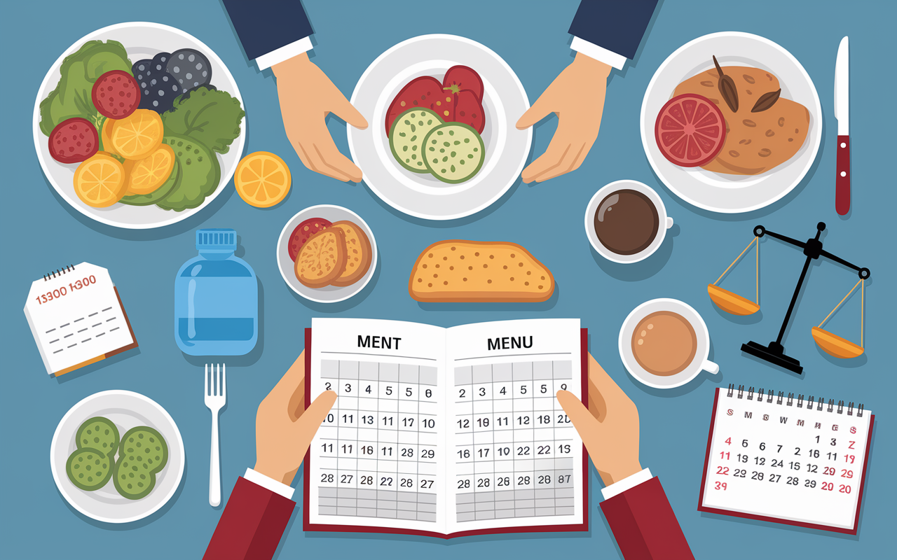Menu hebdomadaire perte de 5 kg en 1 mois équilibré