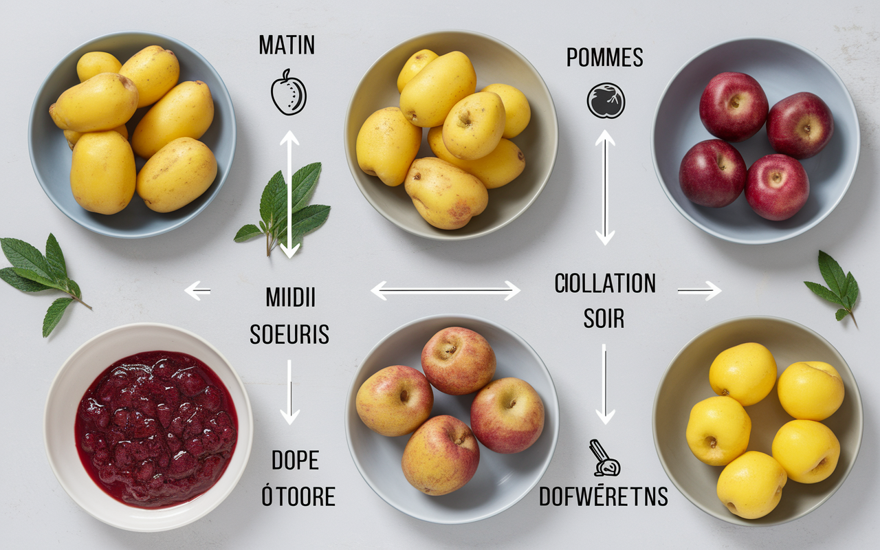 monodiète pomme assiettes menus diversification