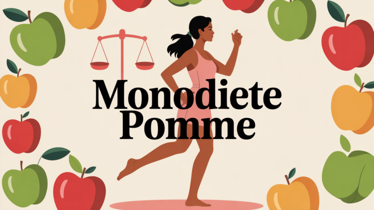 monodiète pomme cercle de pommes et silhouette femme