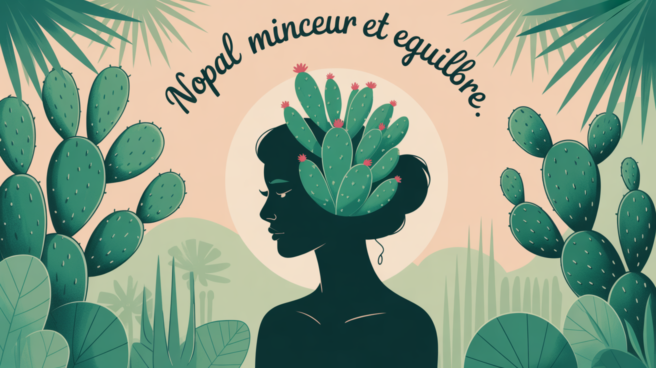 nopal minceur et equilibre, silhouette sereine et cactus