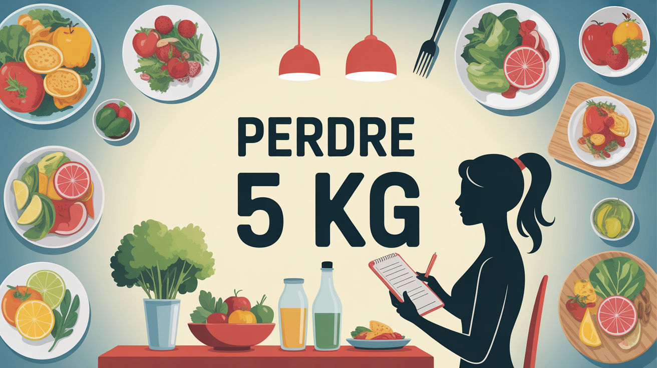 table repas sains perdre 5 kg carnet