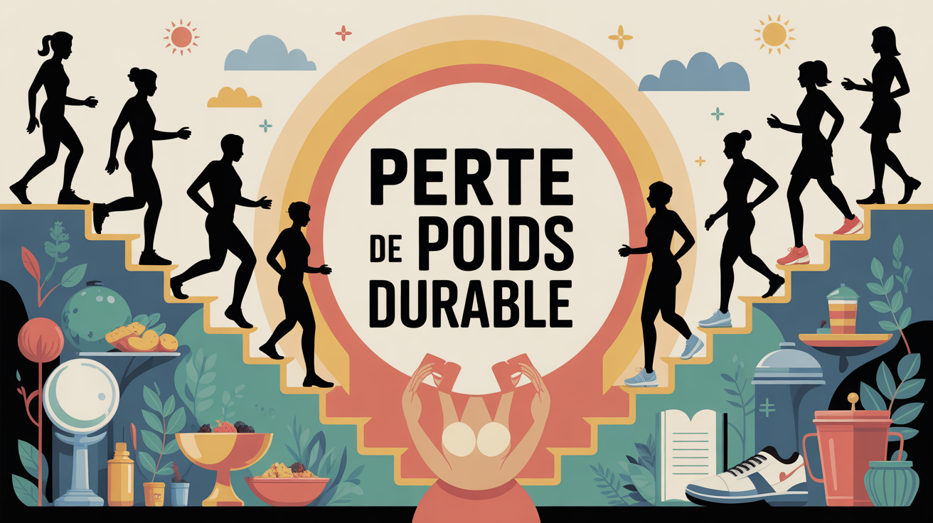 illustration perte de poids durable et transformation