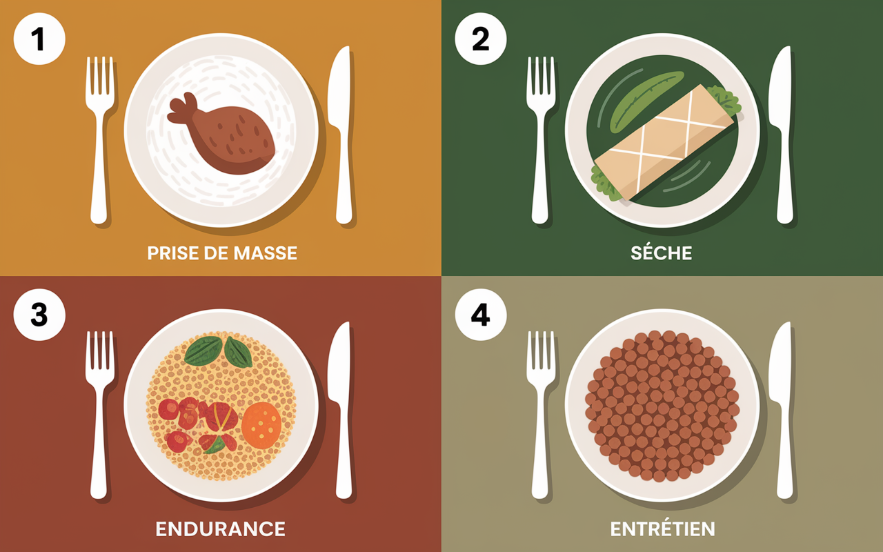 recette fitness assiettes sports prise de masse seche endurance entretien