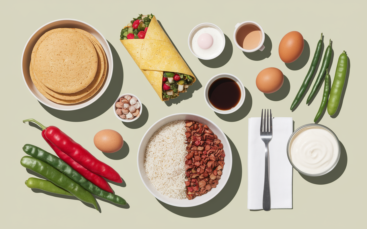 recette fitness pancakes proteines wrap omelette legumes bowl riz poulet