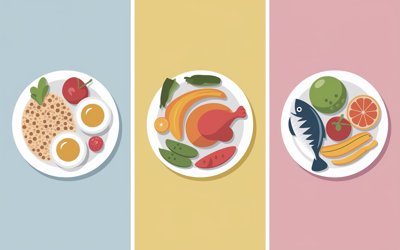 Assiettes regime 1200 calories menus journaliers