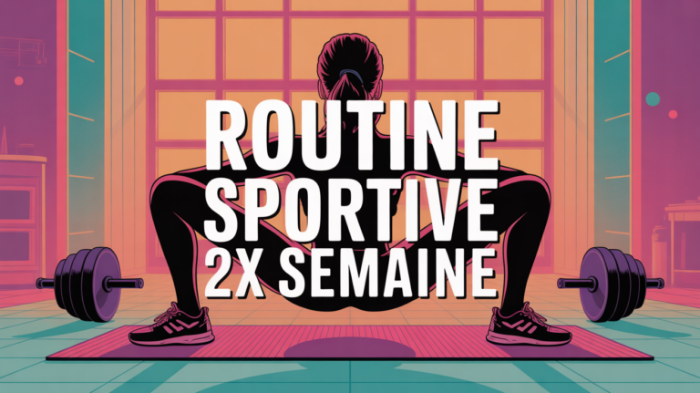 Routine sportive 2 fois par semaine silhouette motivation