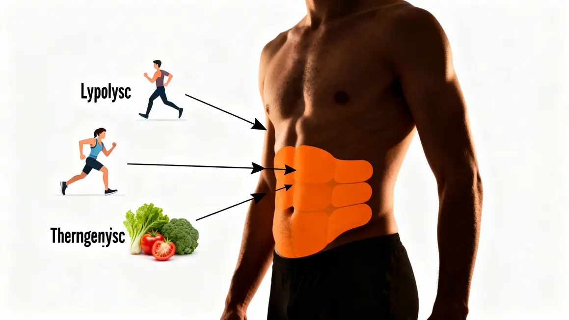 schema zones graisse abdomen lipolyse thermogenese