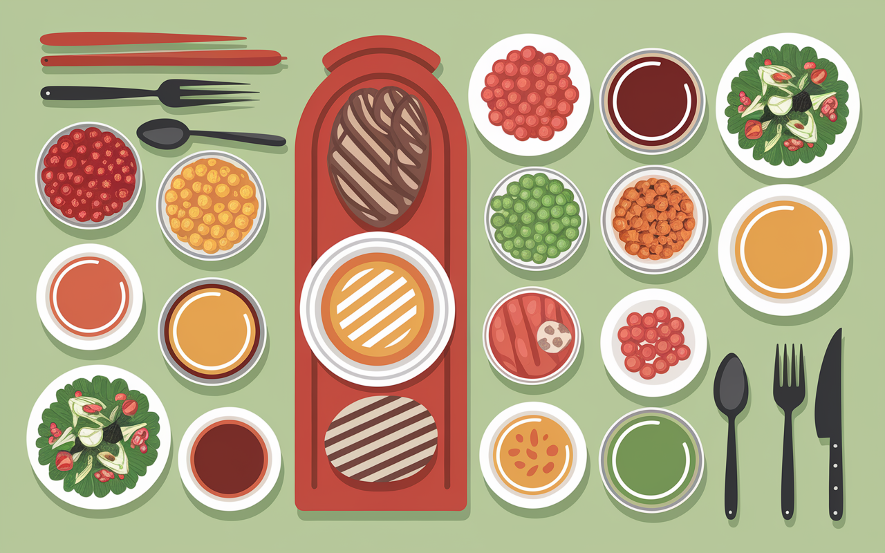 Variete de sauces zero calorie et aliments cuisine