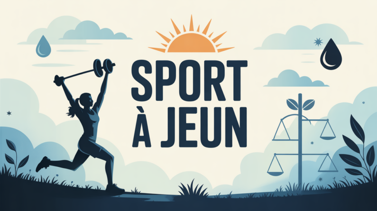 Illustration sport à jeun matin bien-être