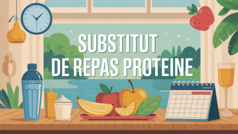 illustration substitut de repas protéiné objets quotidiens