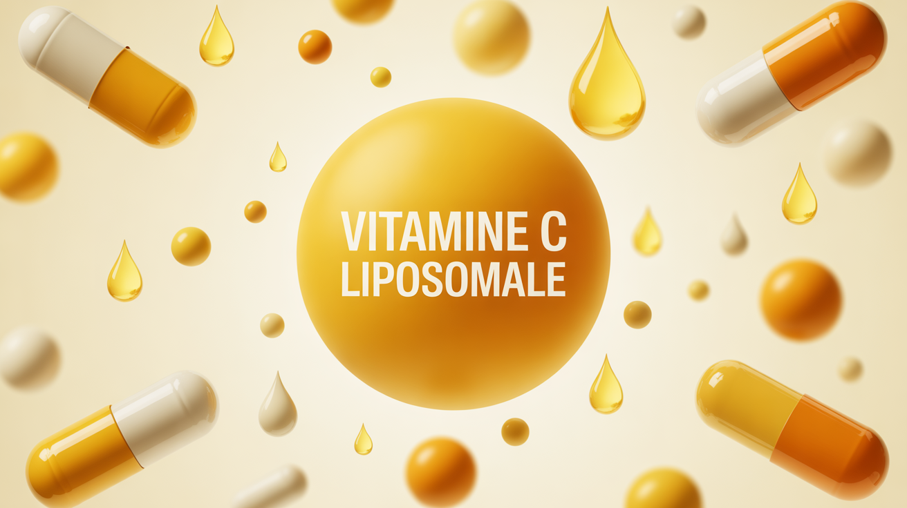 vitamine c liposomale capsules et gouttes huile stylisees
