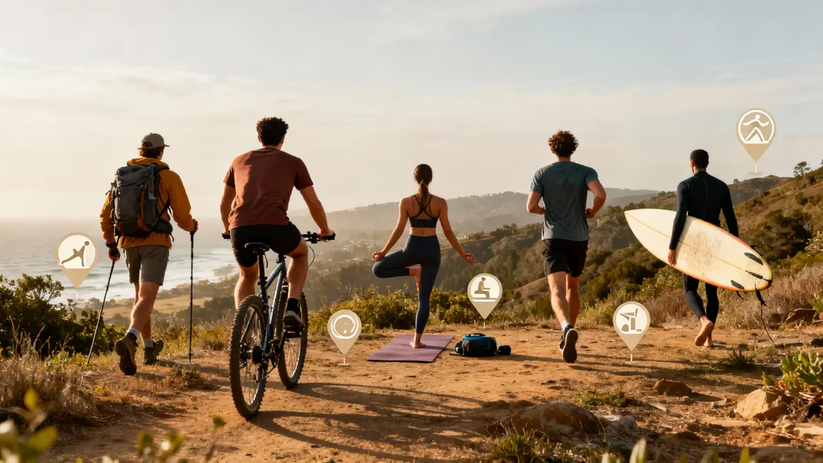 Sportifs activités variées accessible en plein air