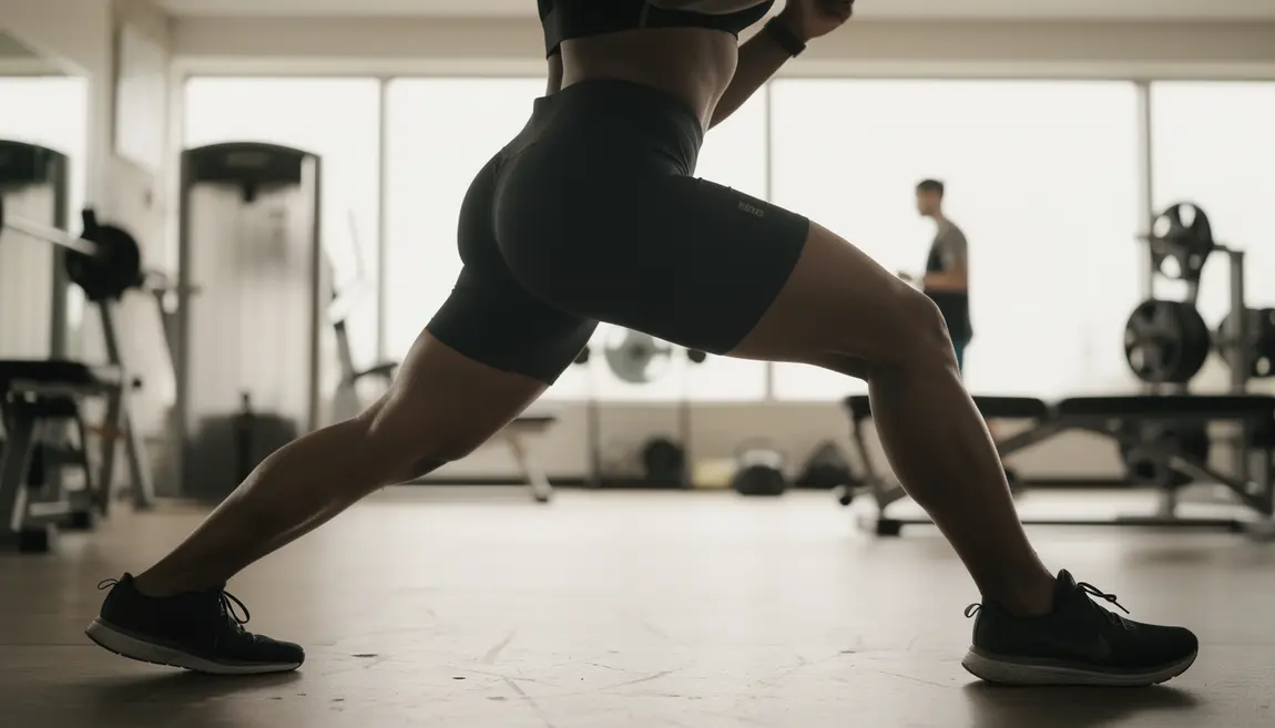 Adducteurs internes cuisse sportif mouvement salle lumineuse