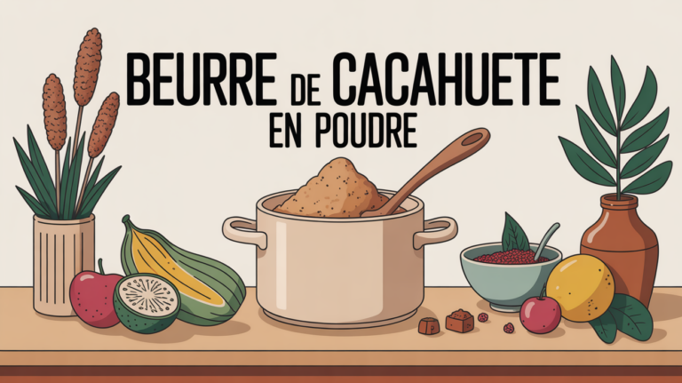 pot beurre de cacahuete en poudre avec cuillere