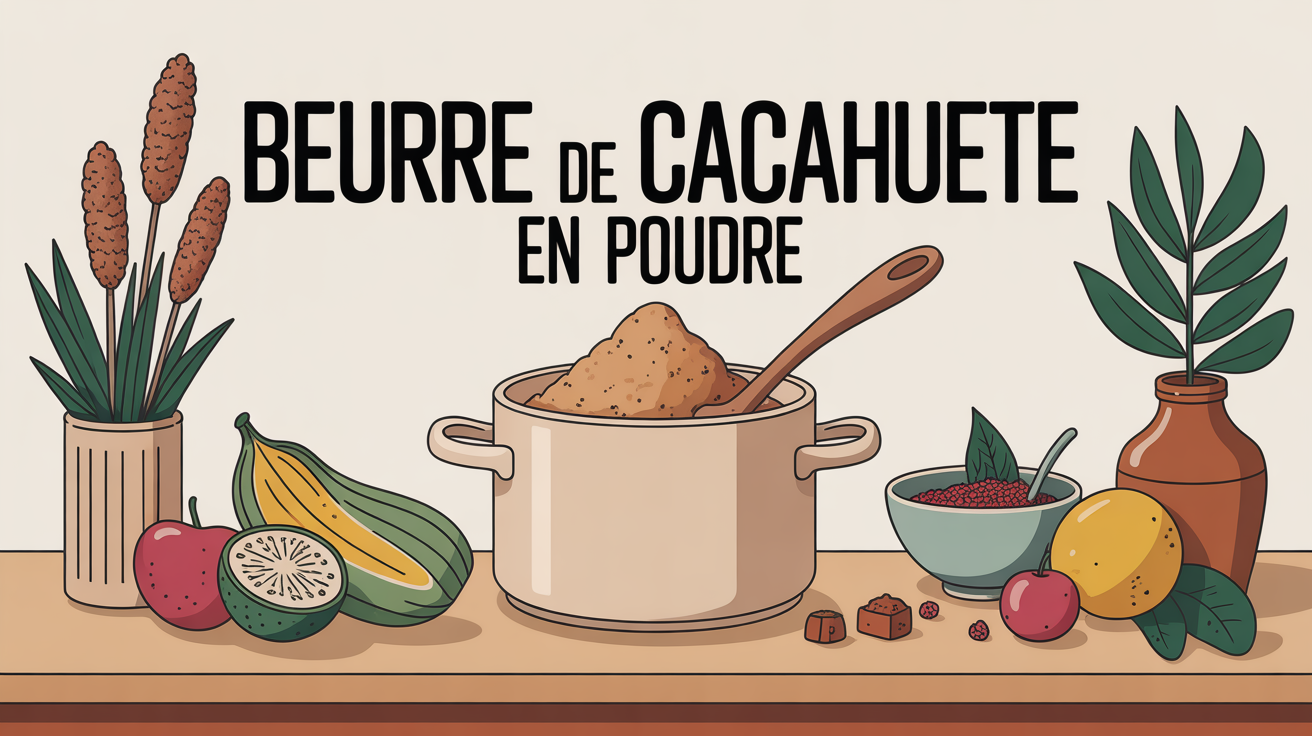 pot beurre de cacahuete en poudre avec cuillere