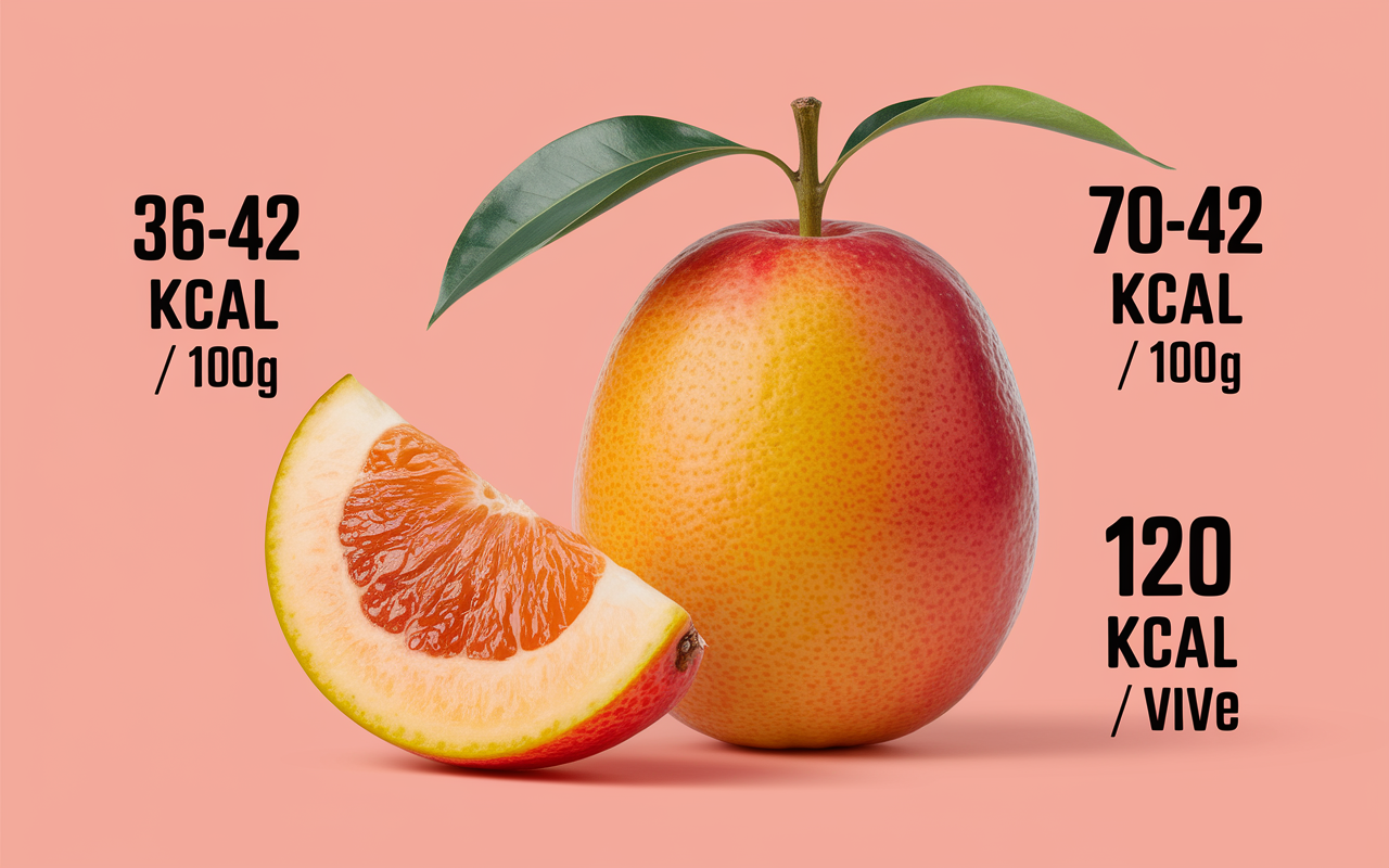 calories dans un pamplemousse infographie chiffres