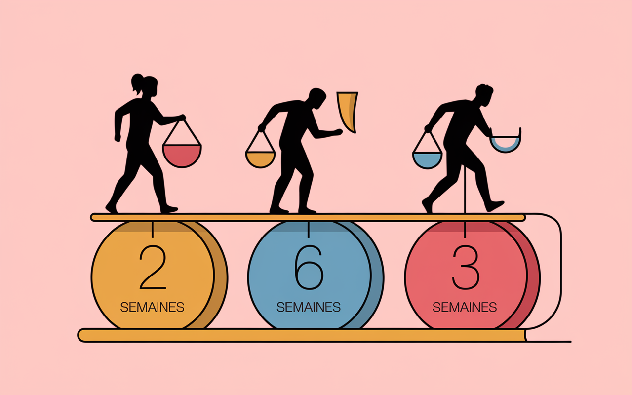 combien de temps dure la stagnation du poids calendrier stylisé