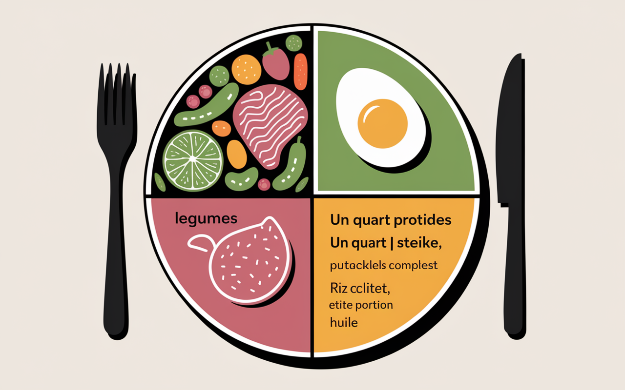 Assiette équilibrée lipides glucides protides Nutri-Score