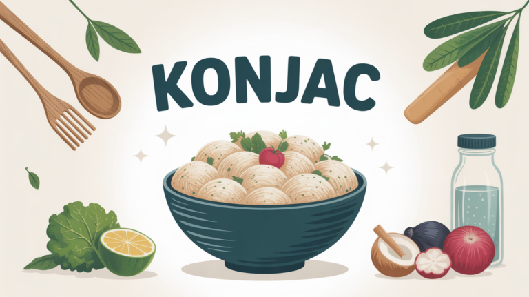 Illustration coupe faim au konjac bol cuisine