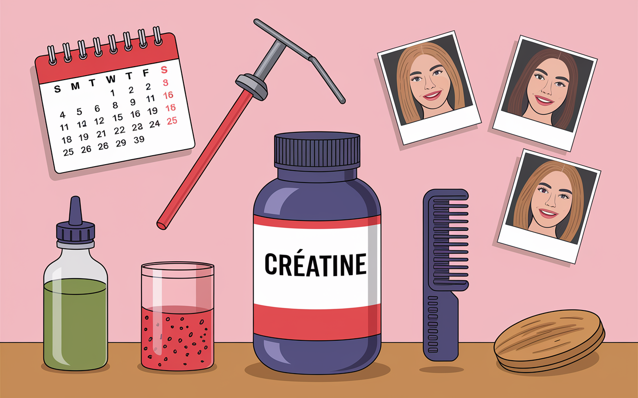 creatine perte de cheveux protocoles prevention