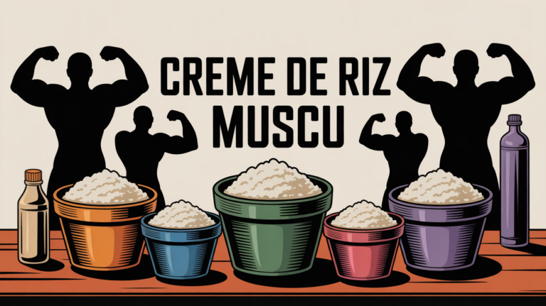 creme de riz muscu sur table ambiance sport